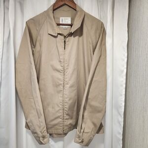 Vintage London Fog Windbreaker Mens Bomber Jacket‎ Tan 44 Long